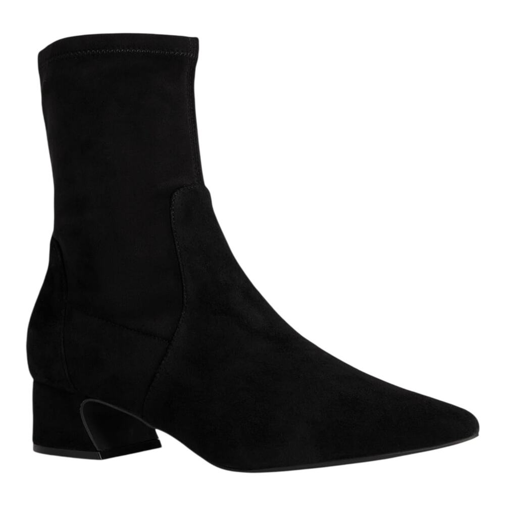 Gentle Souls Women's Gallway Suede Pointed Toe Booties Black Size 6 1/2